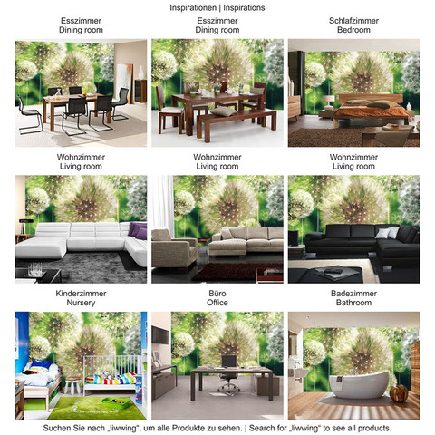 Fototapete Pusteblumen Wiese Gr�n Natur Pflanzen Blumen� no. 285