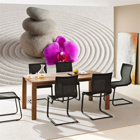 Fototapete Steine Sand Orchidee Wellness lila beige Sand� no. 388