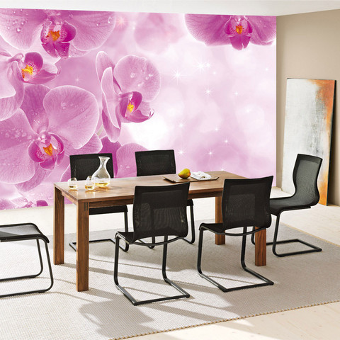 Fototapete Orchidee Tropfen Rosa Wellness lila� no. 407