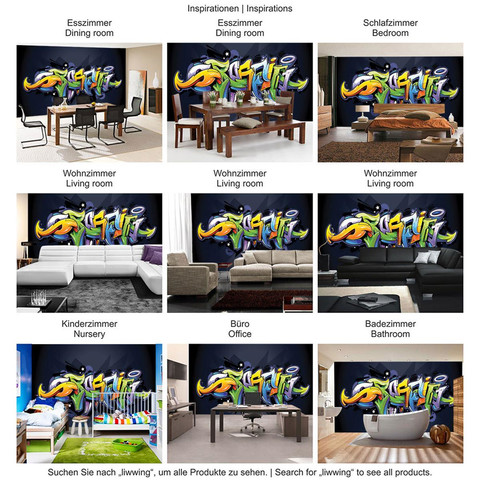 Fototapete Graffiti Malerei bunt Muster Schrift� no. 409