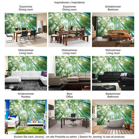 Fototapete Wald B�ume Himmel Bambus Natur gr�n� no. 410