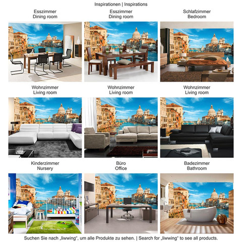 Fototapete Venedig Wasser Dom Himmel H�user Italien� no. 444