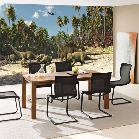 Fototapete Dinosaurier Strand Palmen Animation no. 447