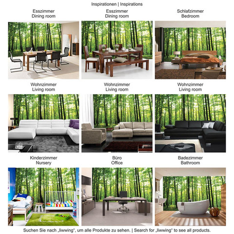 Fototapete B�ume Wald Sonne Wiese� no. 528