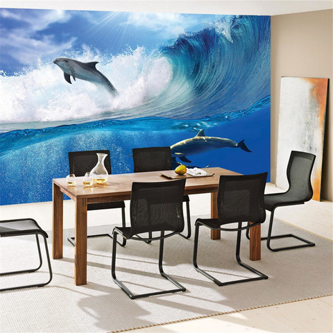 Fototapete Delfin Meer Welle Tropfen Sonne Wasser� no. 531