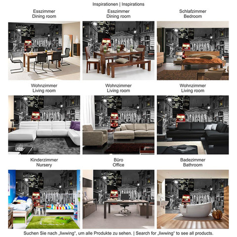 Fototapete London Bus Lightning Nacht Skyline no. 538