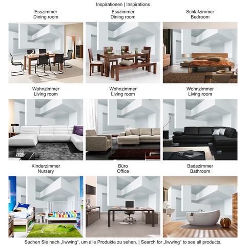 Vlies Fototapete no. 592 | 3D Tapete Abstrakt Linien Ecken 3D wei�