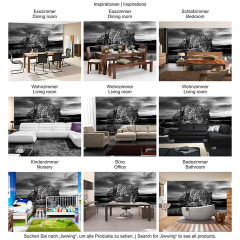 Fototapete Jaguar Sonnenuntergang Himmel Wasser no. 614