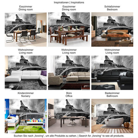 Fototapete Eiffelturm Paris Wolken Vintage no. 635