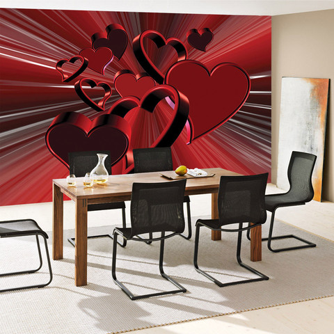 Fototapete Abstrakt Herzen Streifen Linien Tunnel Bahnen Liebe no. 854