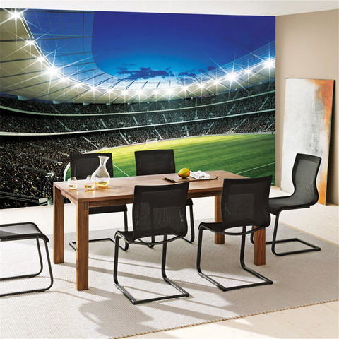 Fototapete Rasen Fans Nacht Lichter Tor Sterne Trib�ne� no. 939