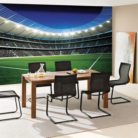 Fototapete Flutlicht Tor Trib�ne Fans Lichter Sterne Nacht� no. 945