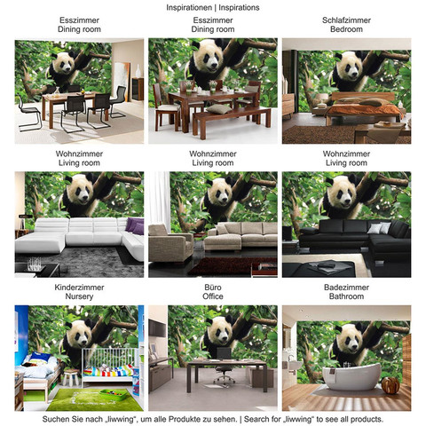Fototapete Tier Panda B�r Baum Fell Kinderzimmer Zoo Dschungel� no. 986