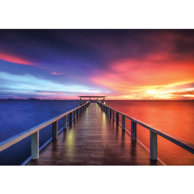 Fototapete Steg Meer Holz Lichter Wasser Himmel...