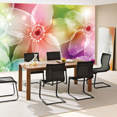 Fototapete Blumen Seide Malerei Kunst Pflanze Licht Abstrakt� no. 1011