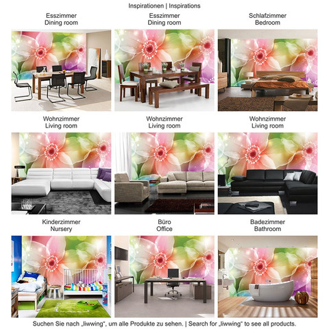 Fototapete Blumen Seide Malerei Kunst Pflanze Licht Abstrakt� no. 1011