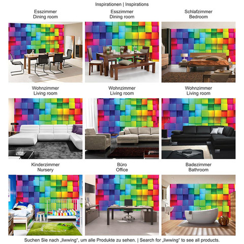 Fototapete W�rfel Farben Kacheln� no. 1549