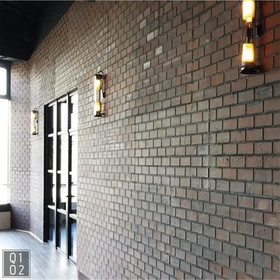 Wandbelag Ziegelstein Brick rot 3D