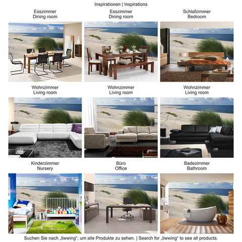 Fototapete Strand Meer D�nen Gras Wolken Ostsee� no. 1933