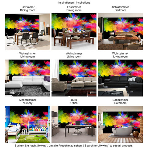 Fototapete Farbbombe Holi indisches Farbenfest Pulver� no. 2424