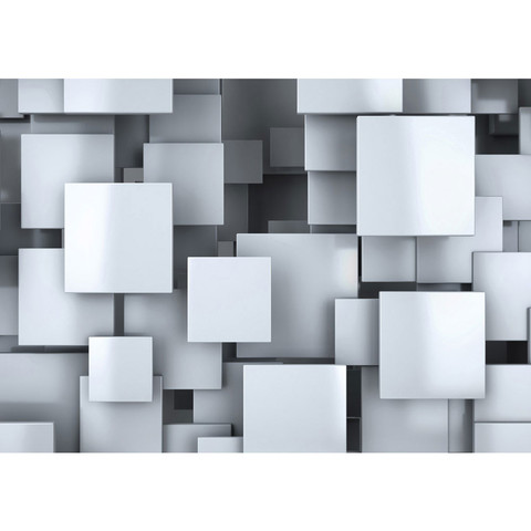 Fototapete Vierecke 3D Muster Abstrakt Metalloptik� no. 2642