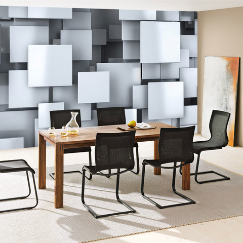 Fototapete Vierecke 3D Muster Abstrakt Metalloptik� no. 2642