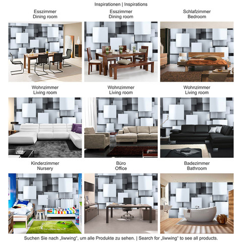 Fototapete Vierecke 3D Muster Abstrakt Metalloptik� no. 2642