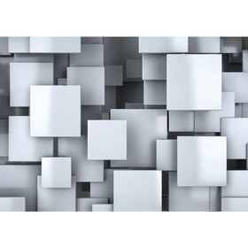 Fototapete Vierecke 3D Muster Abstrakt Metalloptik� no. 2642