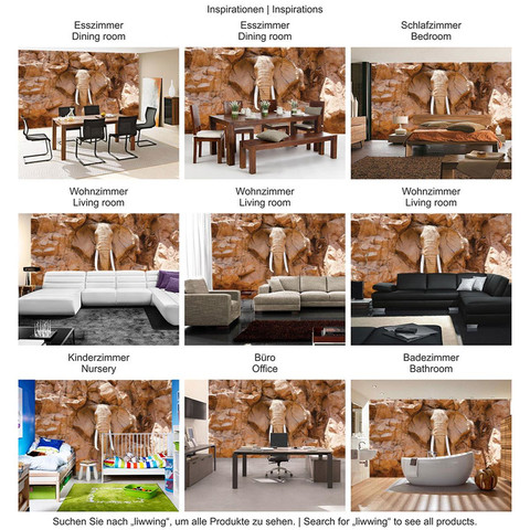 Fototapete Elephant Elefant Stein Elfenbein� no. 3227