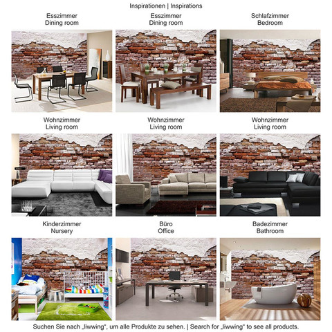 Fototapete Backsteinmauer Putz rustikal Vintage no. 3258