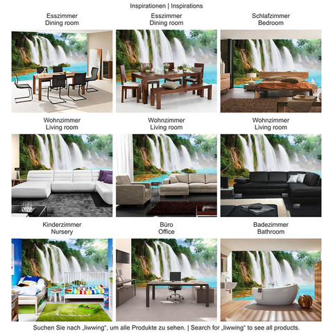 Fototapete Wasserfall Dschungel See Fluss Tropen� no. 3296