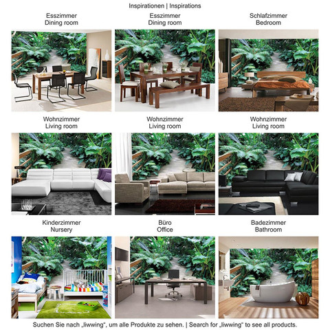 Fototapete Ausblick Weg Wildnis B�ume Steg Br�cke� no. 4487