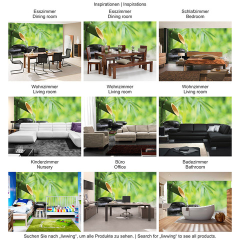 Fototapete SPA Stein Bambus Wasser Pflanze� no. 4523