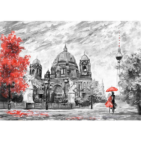 Fototapete Stadt Malerei Berlin Baum Stuhl Frau Mann� no....