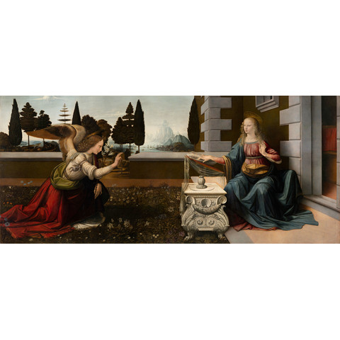 Tapete Italian Masterpieces ANNUNCIAZIONE - LEONARDO DA VINCI von Tecnografica 74615-1