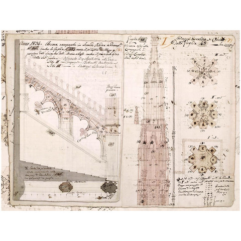 Tapete Duomo di Milano GUGLIE von Tecnografica 82352-1