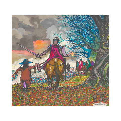 Tapete Andrea Pazienza ZANARDI MEDIEVALE, CAVALIERI von Tecnografica 75754-2