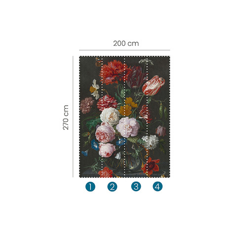 Fototapete Flowers in a glass vase 2503V-11